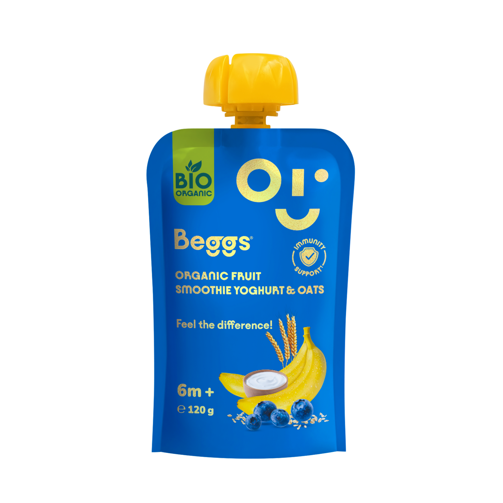 Beggs BIO Smoothie s ovocem, jogurtem a ovesnými vločkami (120 g)