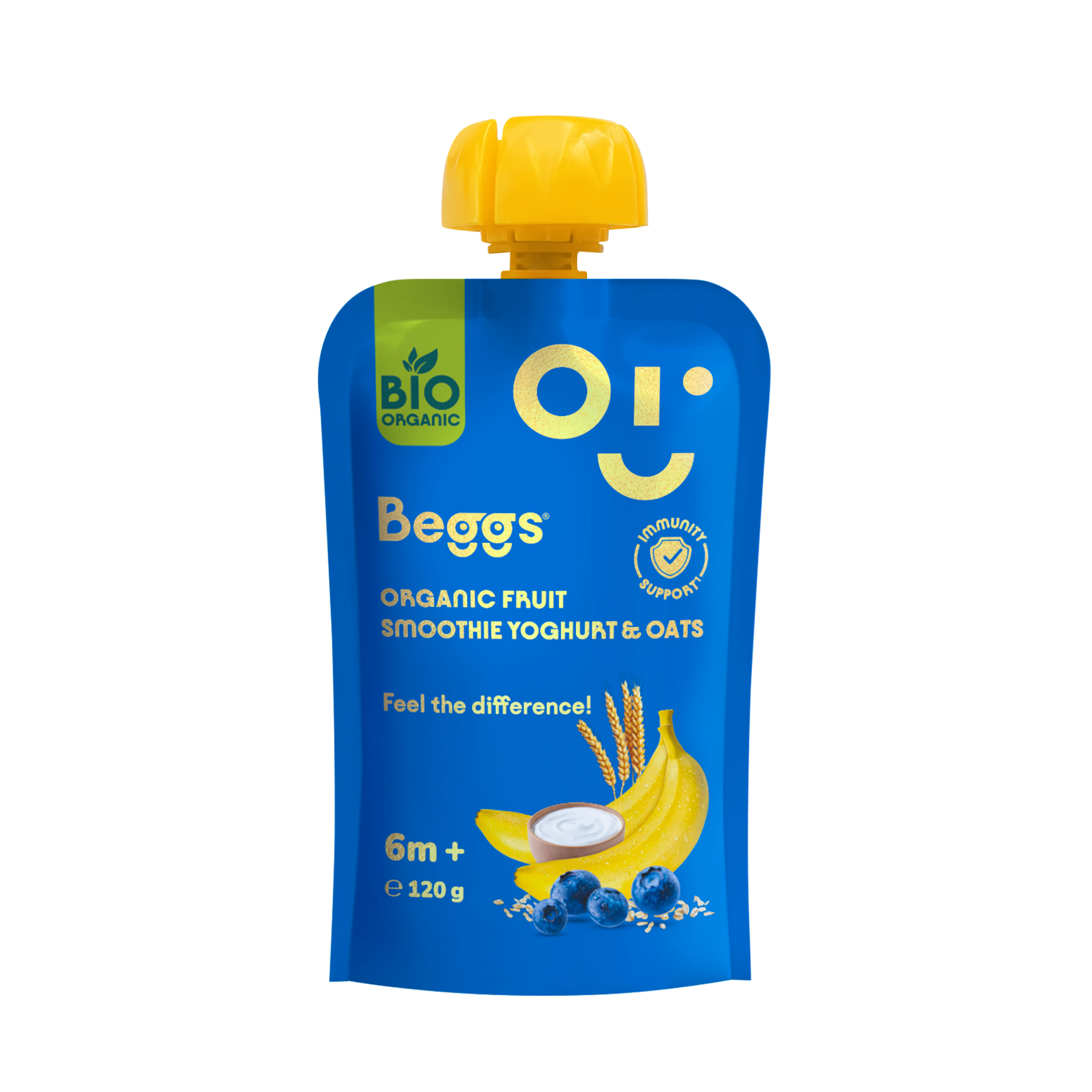 Koktajl Beggs BIO z owocami, jogurtem i płatkami owsianymi (120 g)