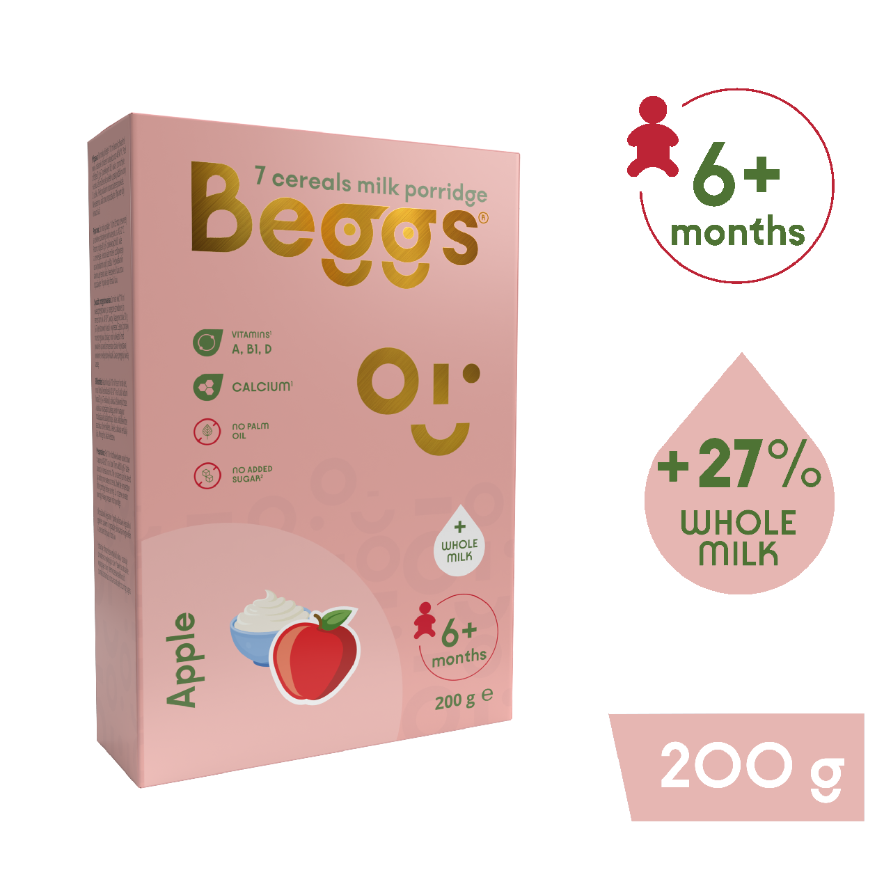 Beggs Mléčná 7zrnná kaše jablečná (200 g)
