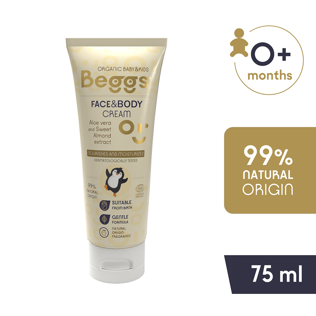 Beggs Dětský hydratační krém na pleť a tělo (75 ml)**