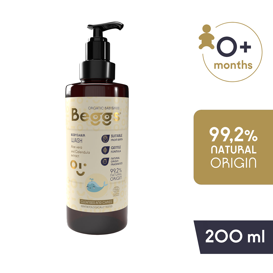 Beggs Dětský sprchový gel na tělo i vlasy (200 ml)**