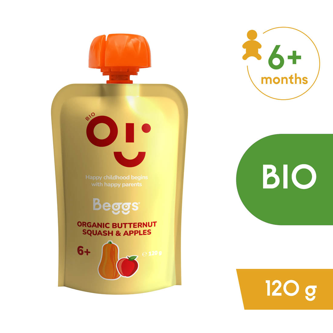 Beggs BIO Máslová dýně a jablka (120 g)