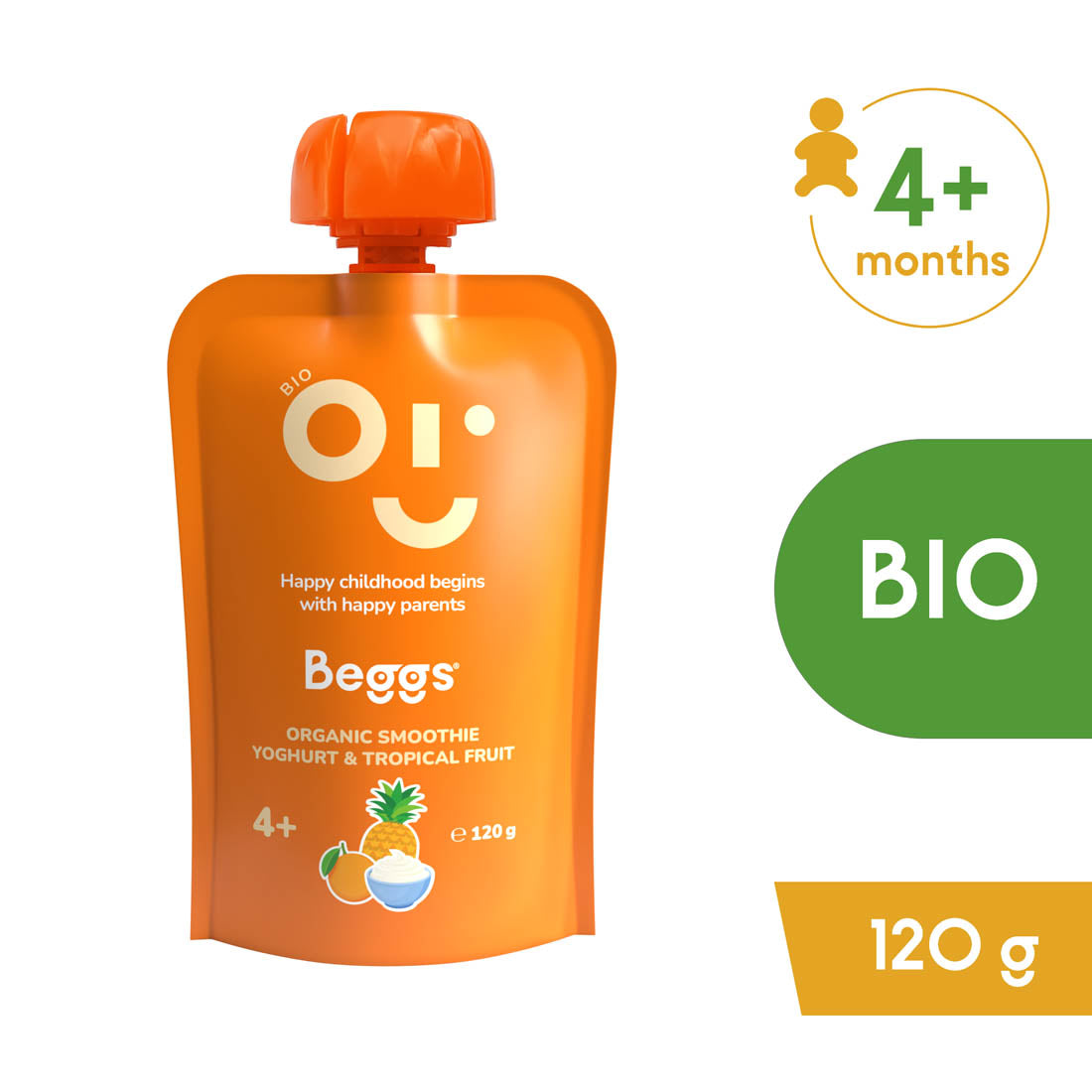 Beggs BIO Smoothie s jogurtem a tropickým ovocem (120 g)