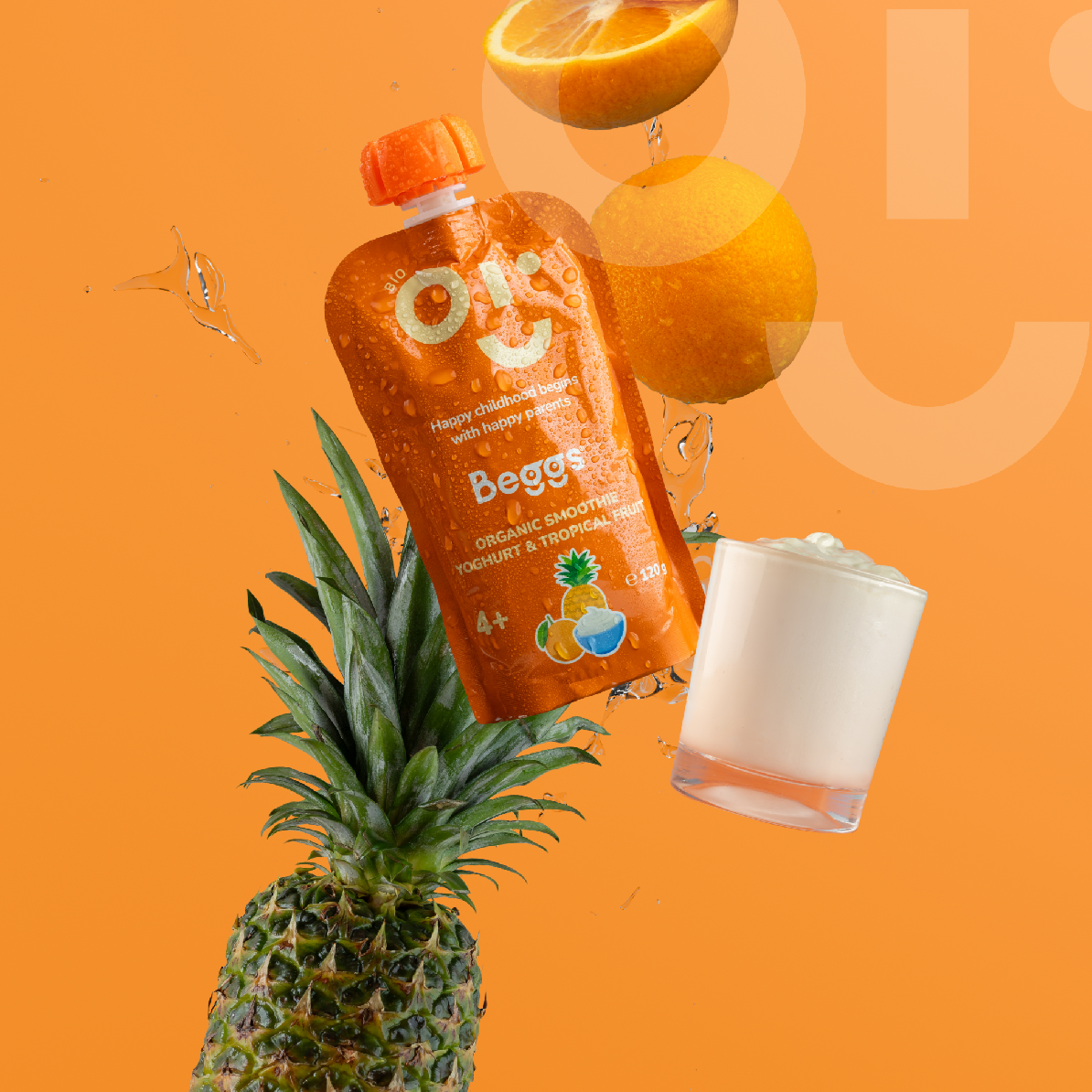 6x Beggs BIO Smoothie s jogurtem a tropickým ovocem (120 g)