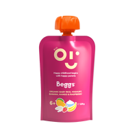 Beggs BIO Detská ryža s jogurtom, banánom, mangom a malinami (120 g)