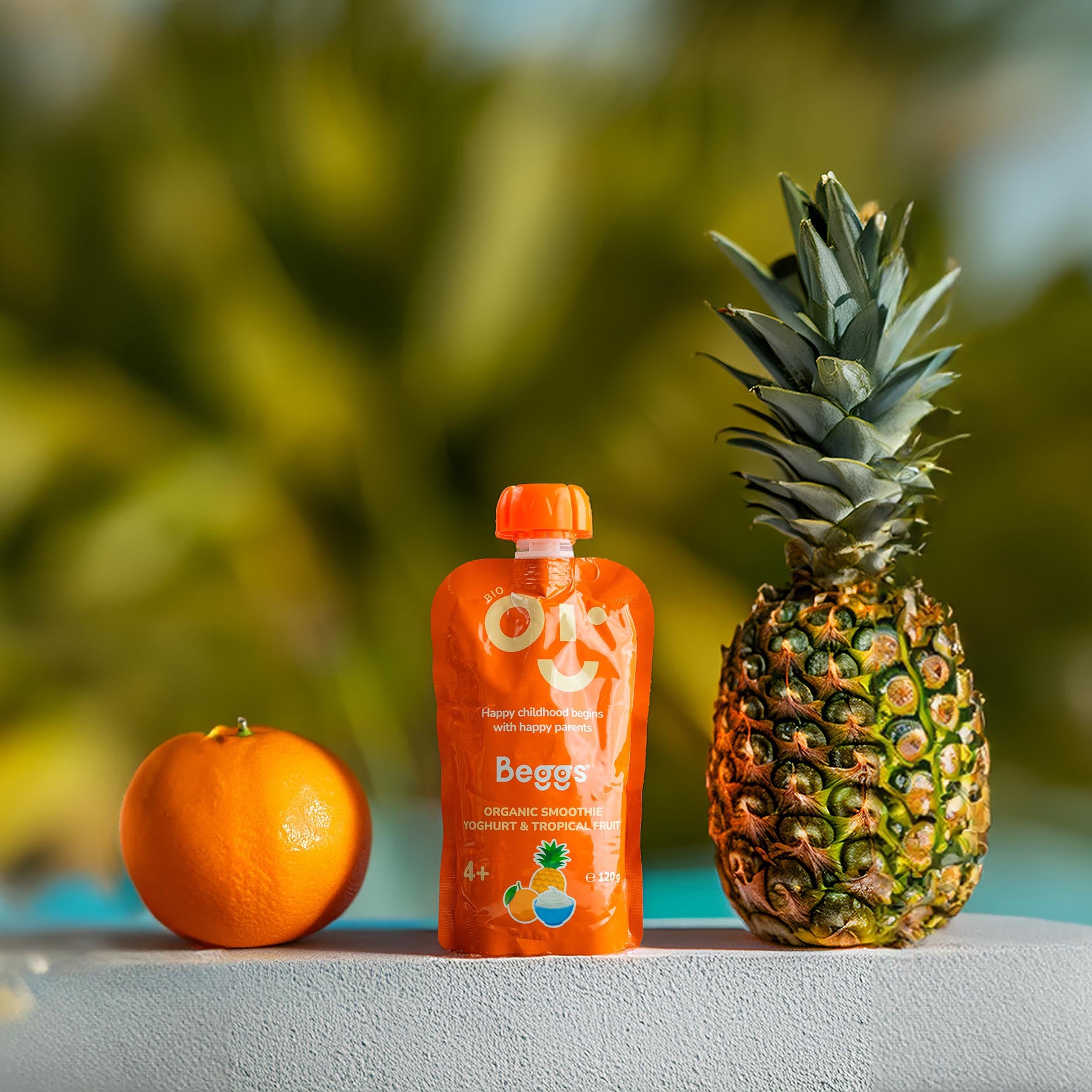 BIO Smoothie s jogurtem a tropickým ovocem (120 g)