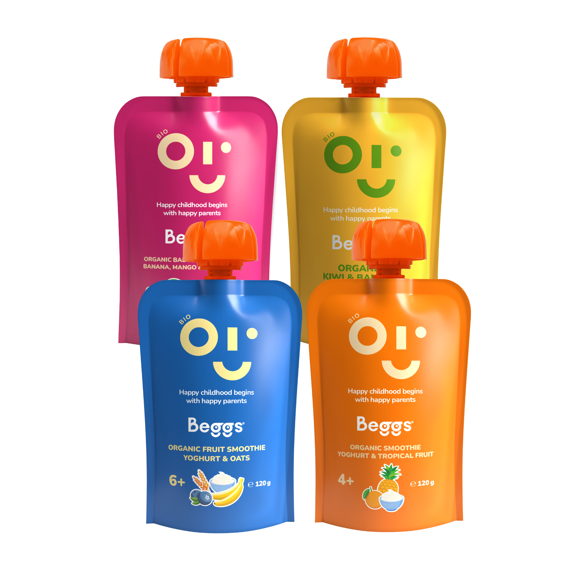 BIO Mix ovocných příkrmů (4× 120 g)