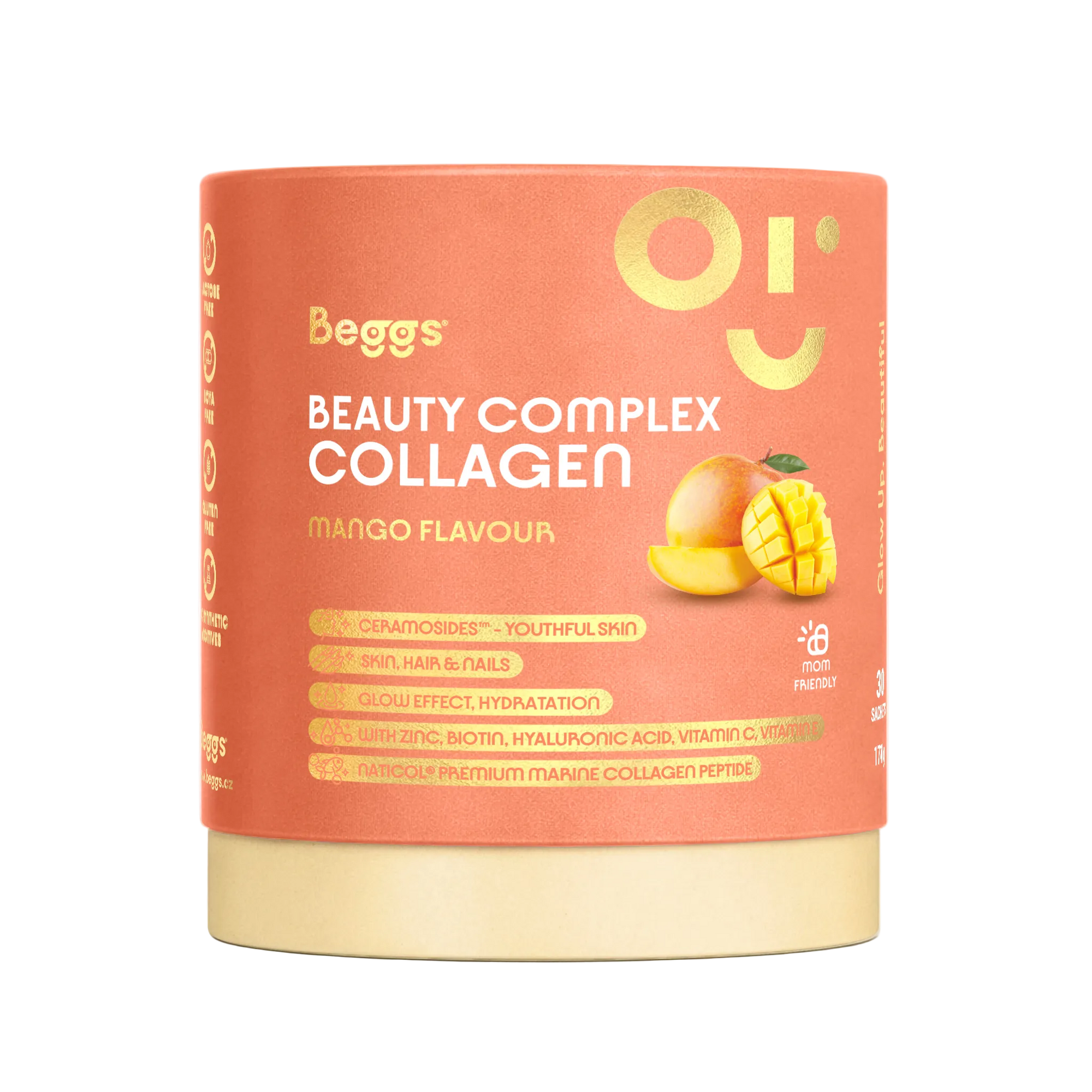 Beggs Beauty and Glow kolagén Mango 30x5,7g